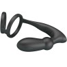 PRETTY LOVE - EMONI ANILLO PENE PLUG ANAL 12 VIBRACIONES NEGRO