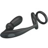 PRETTY LOVE - EMONI ANILLO PENE PLUG ANAL 12 VIBRACIONES NEGRO