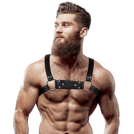 FETISH SUBMISSIVE ATTITUDE - ARNÉS BULLDOG ECOPIEL PECHO HOMBRE TALLA M-L