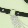 SUBBLIME - CINTURÓN DE CADENAS CUERO NEGRO TALLA ÚNICA