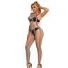 SUBBLIME - 952358 BODYSTOCKING DE REJILLA CUELLO HALTER ARCOIRIS XS-M