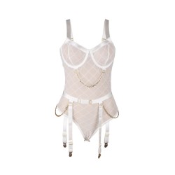 SUBBLIME - 954291 BODY CON CADENAS LIGUEROS BLANCO L-XL