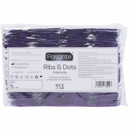 PASANTE - RIBS and DOTS PRESERVATIVOS INTENSITY 144 UNIDADES