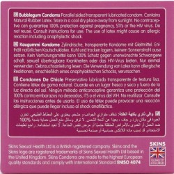 SKINS - PRESERVATIVOS PREMIUM SABOR CHICLE PACK 4