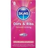 SKINS - DOTS and RIBS PRESERVATIVOS PREMIUM PACK 8