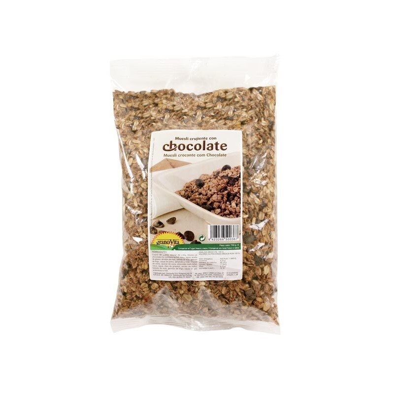 MUESLI CRUJIENTE CHOCOLATE 750GR.