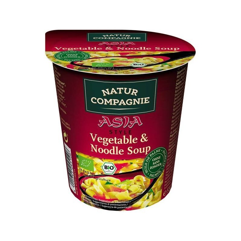 SOPA INST ASIA PASTA Y VERDURAS BIO 55g VASO