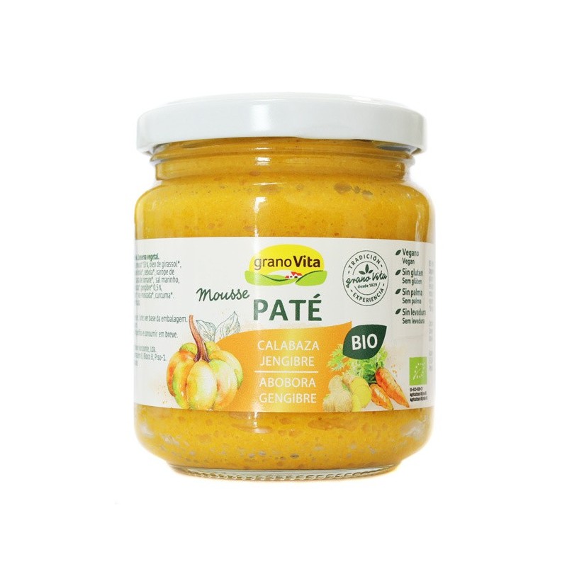 PATE MOUSSE DE CALABAZA Y JENGIBRE BIO  175GR