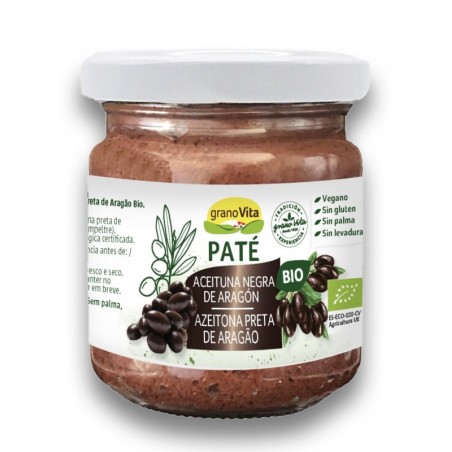 PATE BIO ACEITUNAS NEGRAS DE ARAGON 175 GR