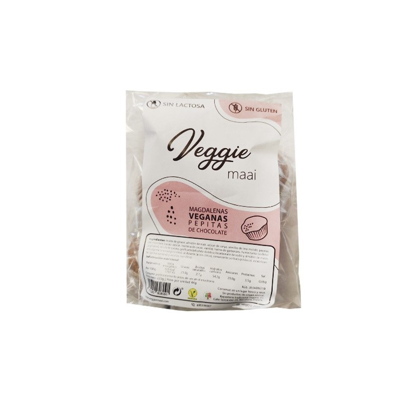 MAGDALENA PEPITAS DE CHOCOLATE SIN GLUTEN - VEGANO 5x44g