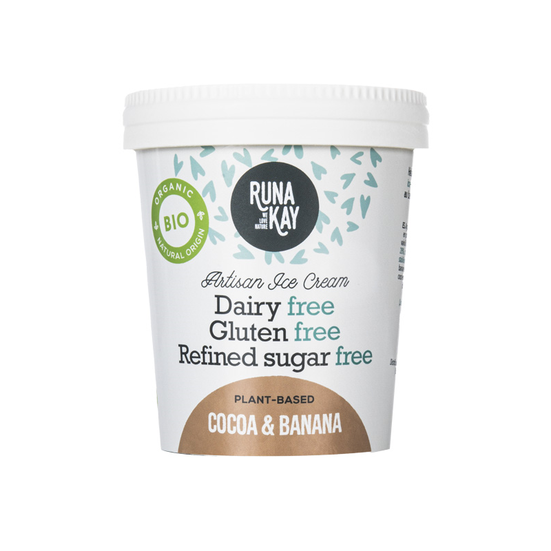 HELADO BIO CACAO Y PLÁTANO VEGAN 460 ml