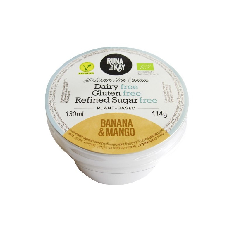 HELADO PLATANO  y  MANGO 130 ml ECO-VEGANO