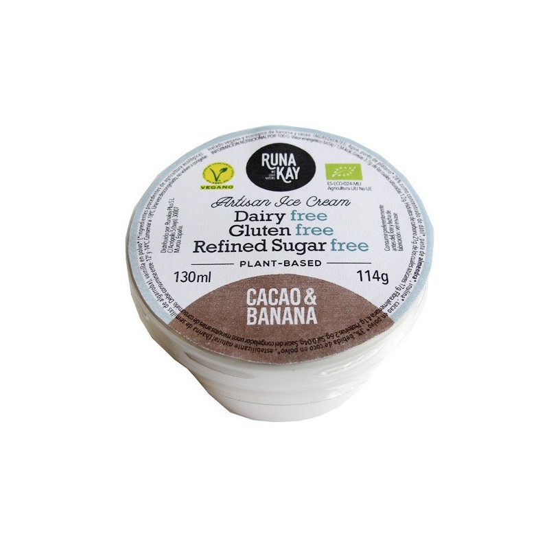 HELADO CACAO  y  PLÁTANO 130 ml ECO-VEGANO