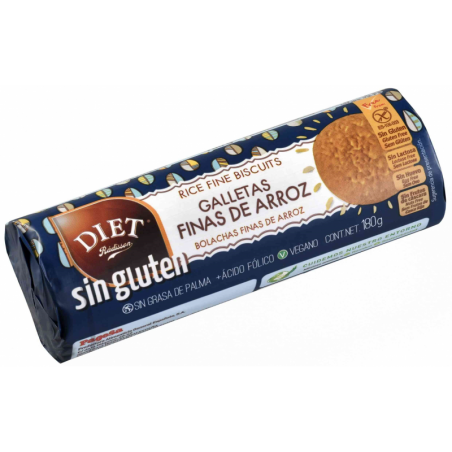GALLETAS FINAS ARROZ SIN GLUTEN 180 GR