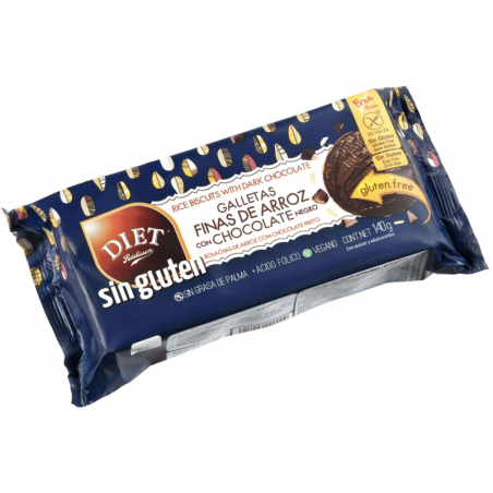 GALLETAS FINAS ARROZ CHOCOLATE  S GLUTEN 140 GR