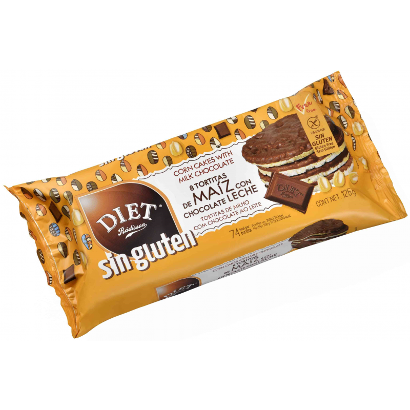 TORTITAS DE MAIZ CHOCOLATE  CON LECHE SIN GLUTEN 125 GR