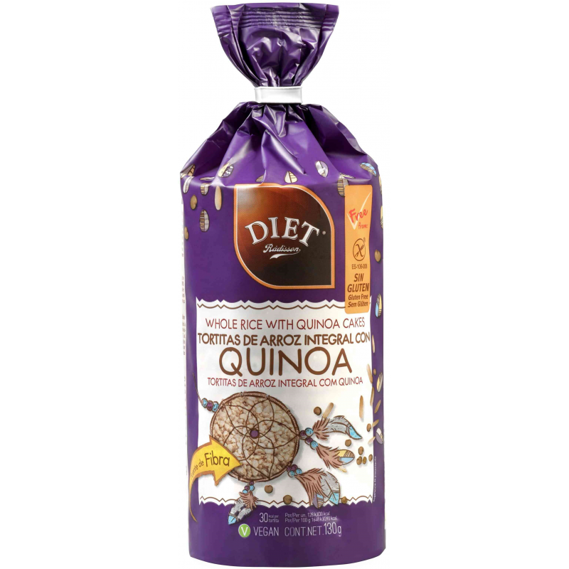 TORTITAS DE ARROZ  Y QUINOA SIN GLUTEN 130 GR