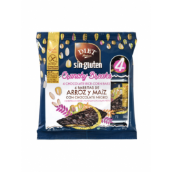 BARRITAS DE ARROZ Y MAÍZ CON CHOCOLATE NEGRO SIN GLUTEN 68 GR