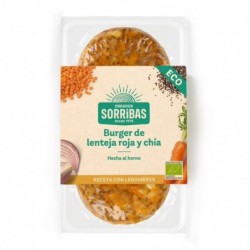 REFRIG BURGER VEGETAL DE LENTEJA ROJA Y CHIA 160g Sorribas