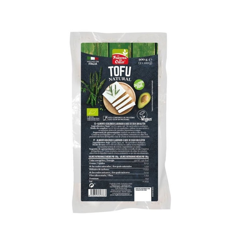 REFRIGERADO TOFU NATURAL SIN GLUTEN 200GR