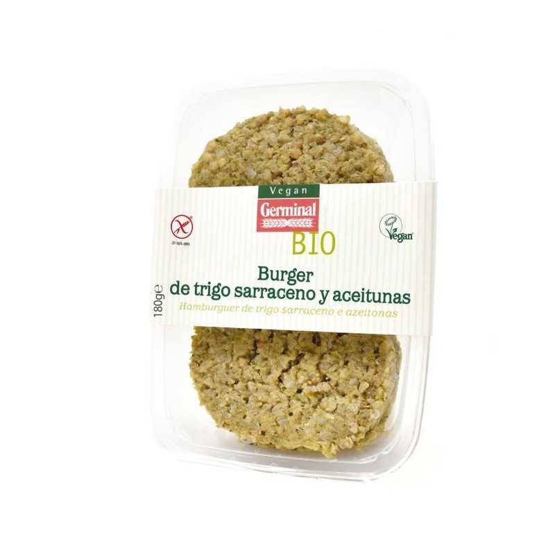 REFRIG BURGER VEGETAL DE ACEITUNAS Y TRIGO SARRACENO SIN GLUTEN  180GR