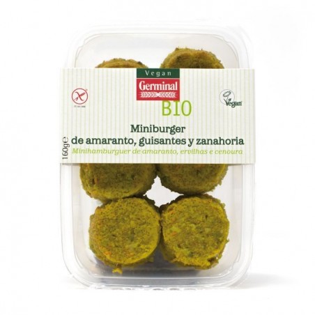 REFRIG MINIBURGER DE GUISANTES, ZANAHORIA Y AMARANTO SIN GLUTEN  160GR