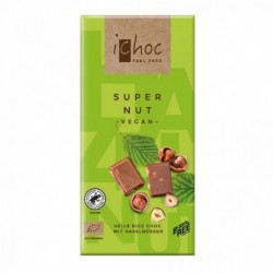 CHOCOLATE VEGANO BIO CON AVELLANAS 80 GR  - iCHOC