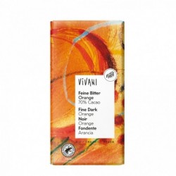 CHOCOLATE BIO NEGRO 70% CON NARANJA 100GR - VIVANI