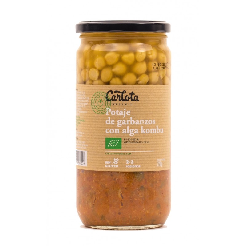 POTAJE DE GARBANZOS CON ALGA KOMBU 720gr