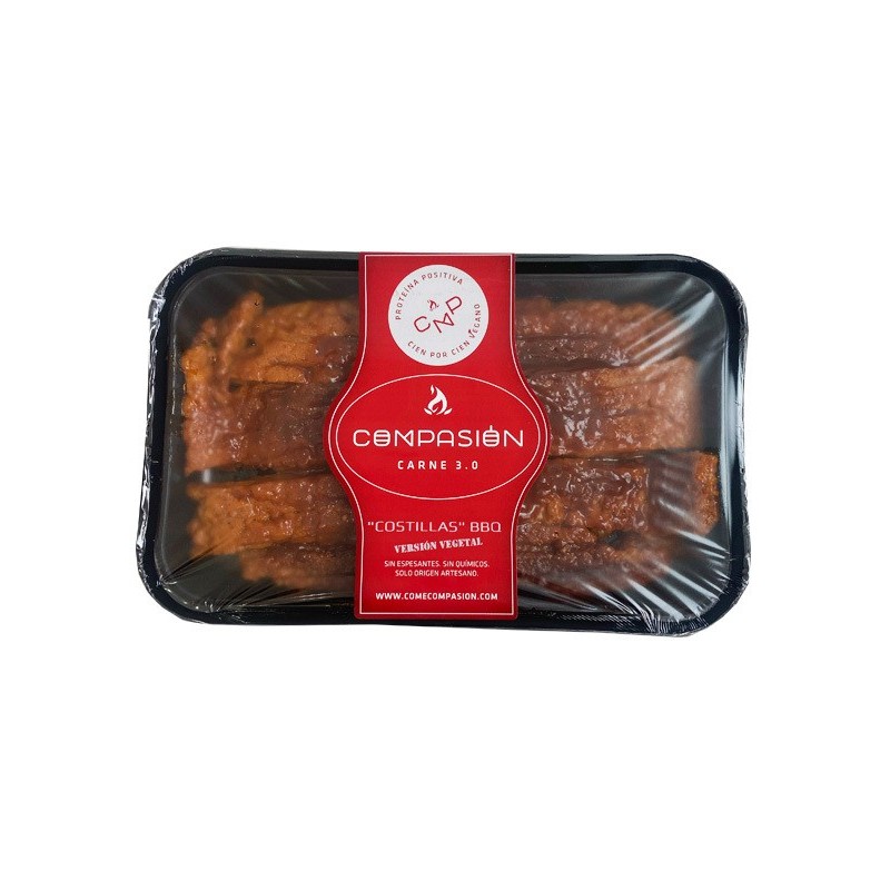 CONGELADO  COSTILLAS LACADAS A LA BARBACOA 350 GRS COMPASIÓN