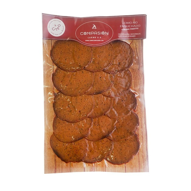 REFRIG  LOMO NO EMBUCHADO (SEITAN, AJO, CEBOLLA, PIMENTON) 130 GRS COMPASIÓN