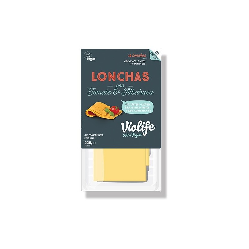 REFRIG QUESO VIOLIFE TOMATE ALBAHACA LONCHAS 200 GR.