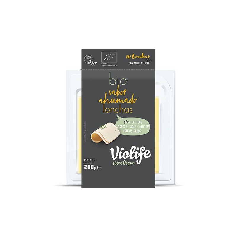 REFRIG QUESO VIOLIFE BIO AHUMADO LONCHAS 200 GR.