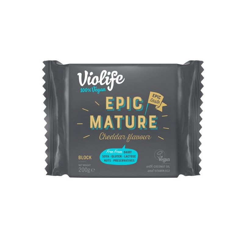 REFRIG QUESO EPIC MATURE CHEDDAR VIOLIFE BLOQUE 200 G