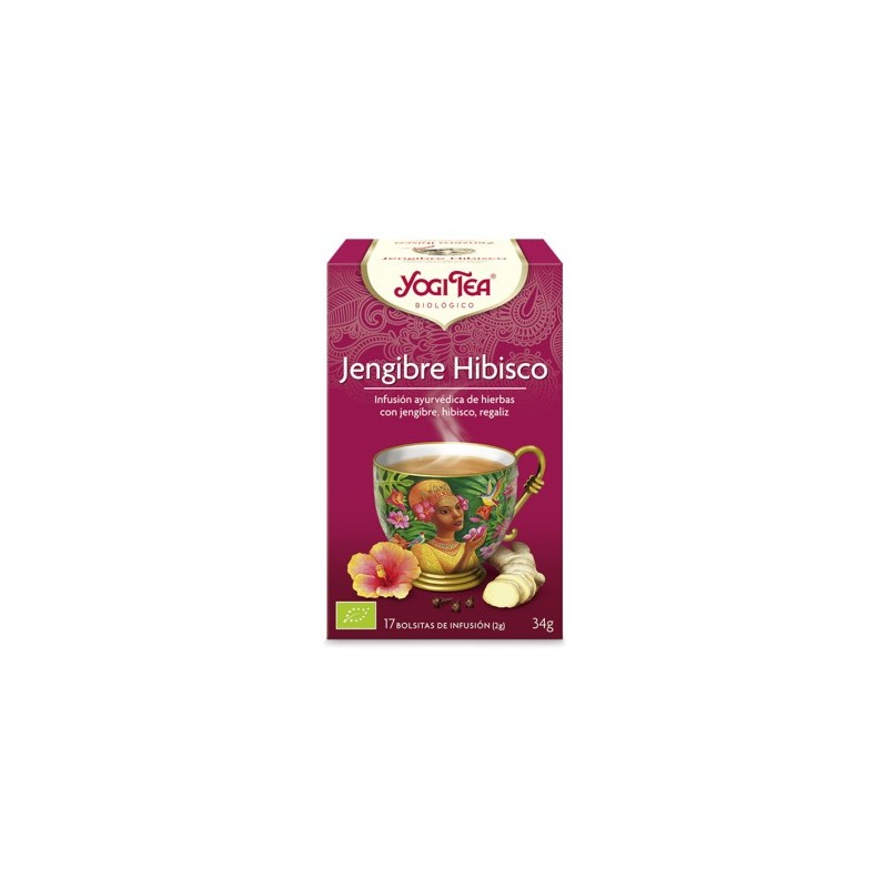 YOGI TEA JENGIBRE HIBISCO BIO 17 BOLSITAS
