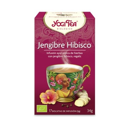 YOGI TEA JENGIBRE HIBISCO BIO 17 BOLSITAS