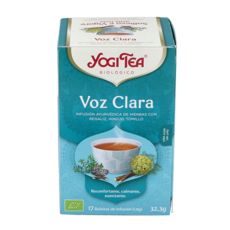 YOGI TEA VOZ CLARA (GARGANTA)  BIO 17 BOLSITAS