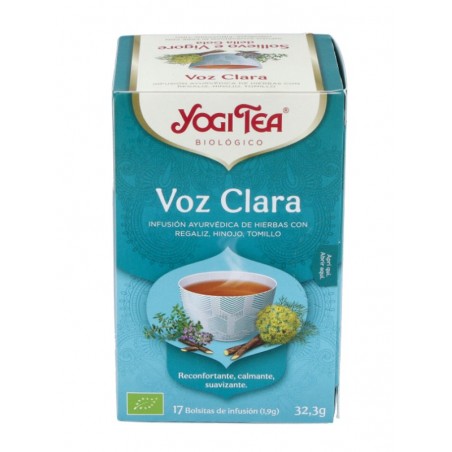 YOGI TEA VOZ CLARA (GARGANTA)  BIO 17 BOLSITAS