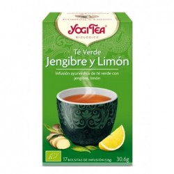 YOGI TEA TEA VERDE JENGIBRE Y LIMON  BIO 17 BOLSITAS