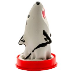 CONDOMERIE - PRESERVATIVO DECORATIVO PINTADO A MANO TIBURÓN MODELO 1