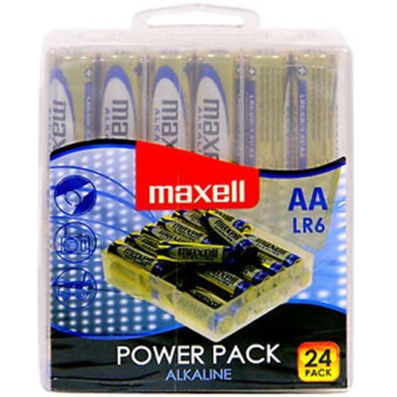 MAXELL - PILA ALCALINA AA LR6 PACK24 PILAS