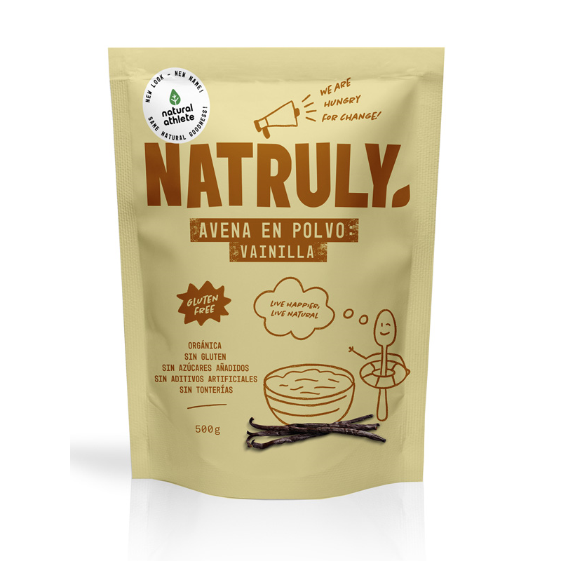 NATURAL AVENA EN POLVO VAINILLA  BIO 500 G