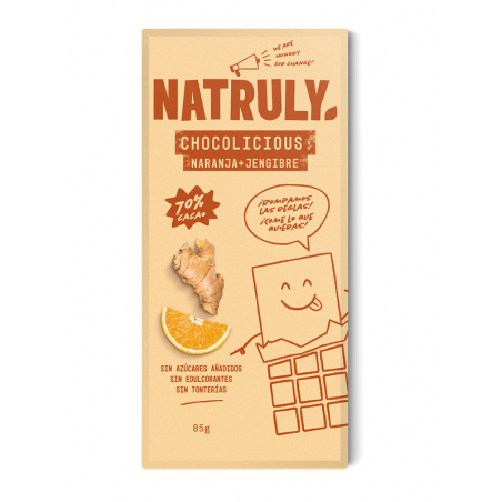 CHOLOLATE CON NARANJA Y JENGIBRE 85 G