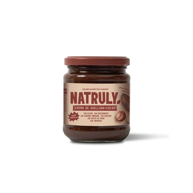 CREMA DE CACAO Y AVELLANAS Natruly 300 g