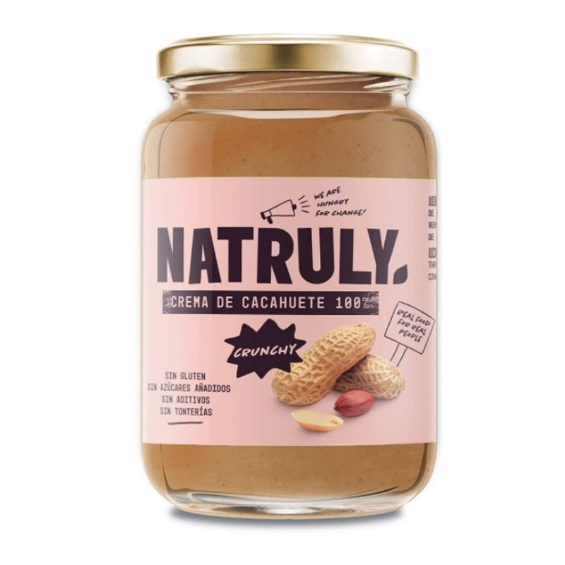 CREMA DE CACAHUETE CRUNCHY Natruly 500 g