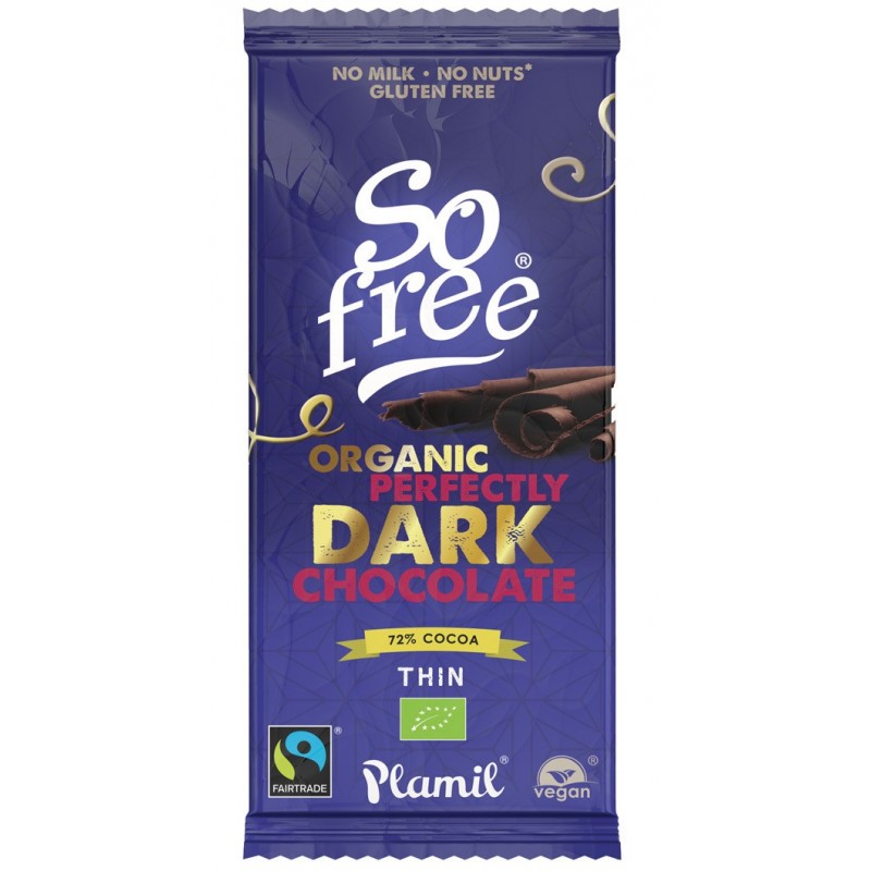 SO FREE CHOCOLATE AL CACAO INTENSO 72%  80GR SIN AZUCAR