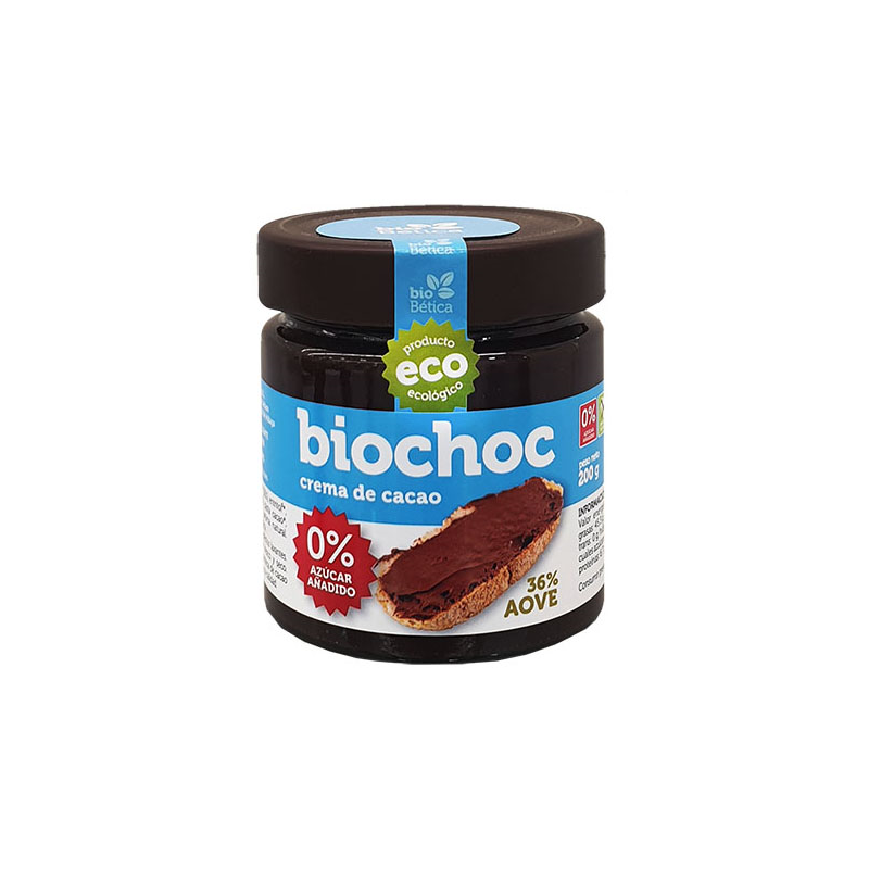 BIOCHOC CREMA DE CACAO  BIO 0% AZUCAR AÑADIDO 200GR