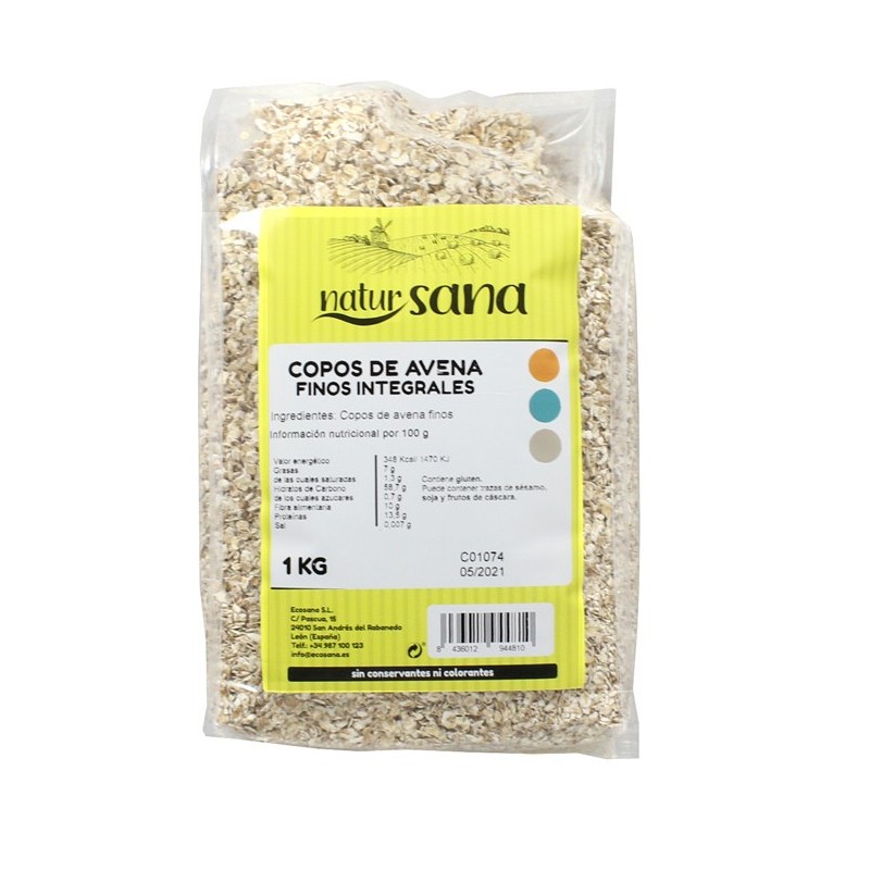 COPOS AVENA FINO 1KG NATURSANA