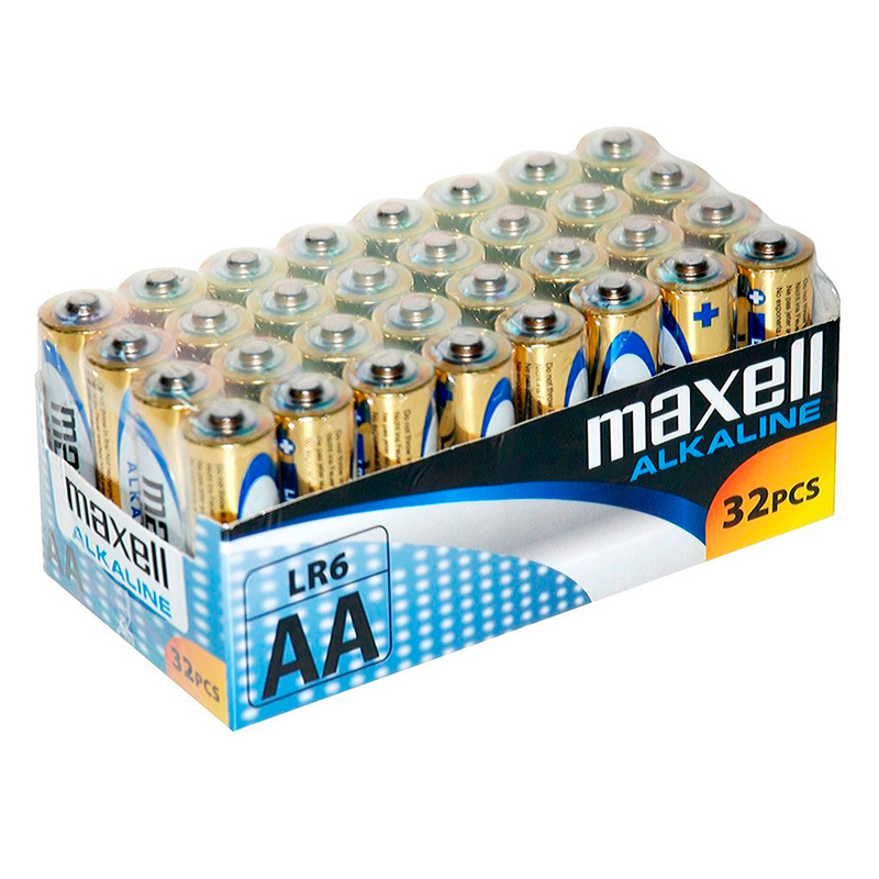 MAXELL - PILA ALCALINA AA LR6 PACK32 PILAS