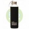 BOTELLA BBO NEGRO BOROSILICATO CON NEOPRENO 550 ml.  IRISANA